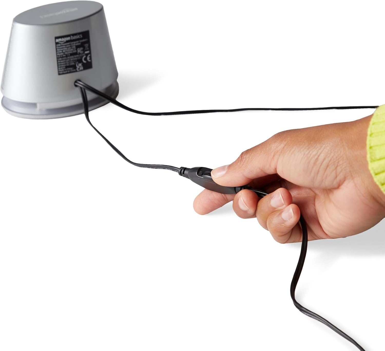 Thumbnail 2 de Amazon Basics 2.0 Stereo-Lautsprecher für PC oder Laptop (3,5-mm-AUX, USB-Strom) – 1 Paar in Silber