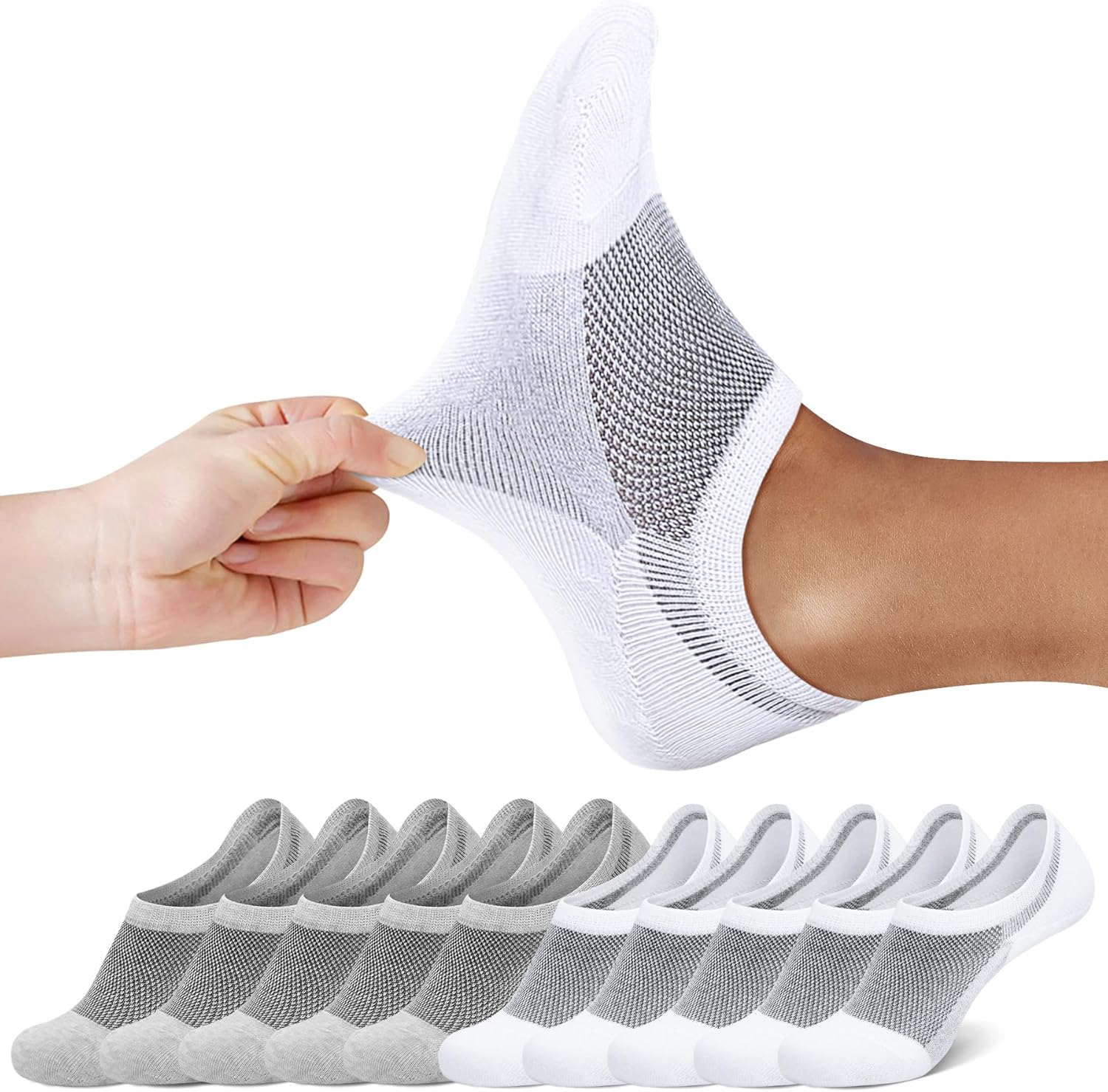 Thumbnail 2 de FALARY Sneaker Socken Damen & Herren – 10 Paar Füßlinge unsichtbare Footies Gr. 35–50