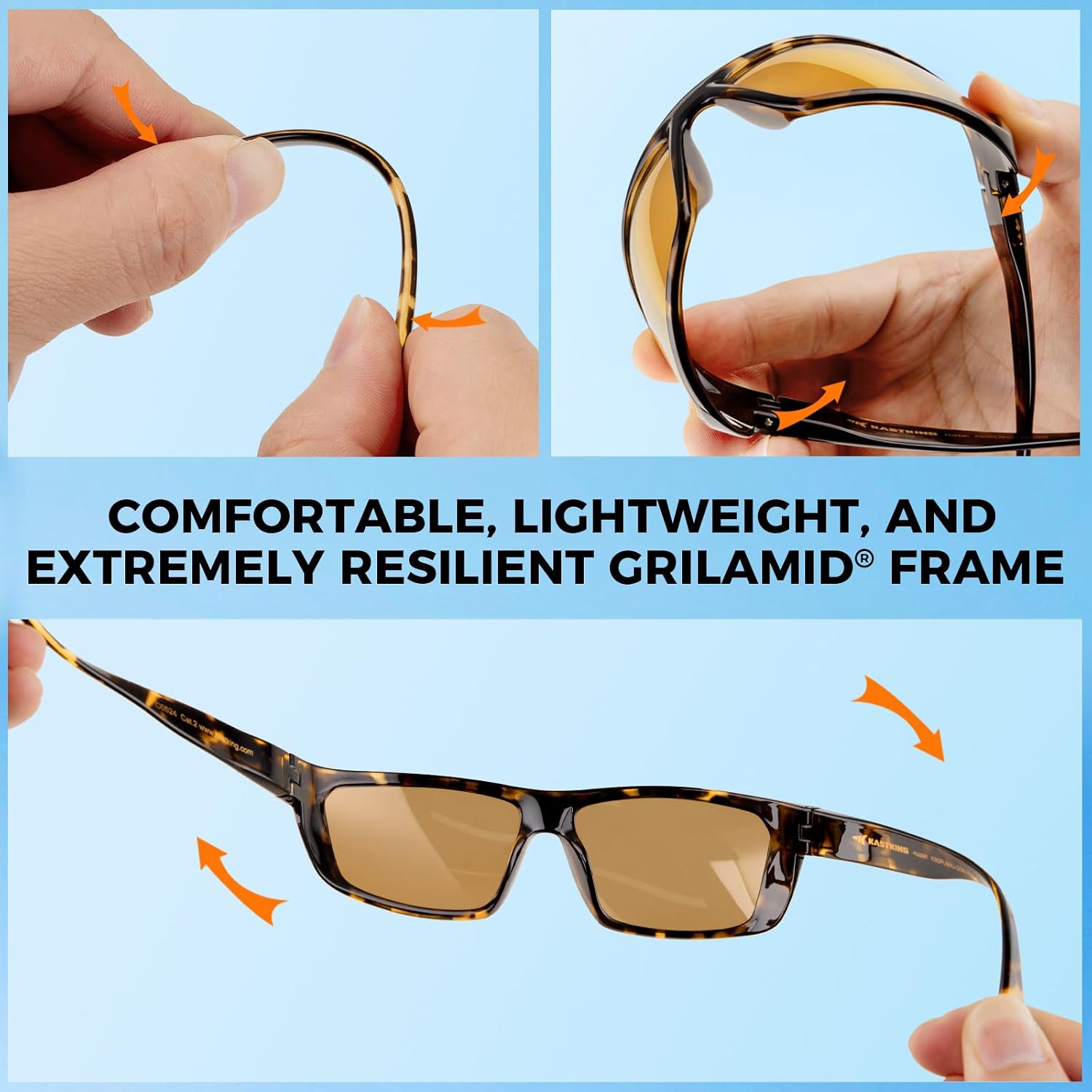 Detalle 2 de KastKing Huzzah Polarized Sport Sunglasses – Unisex, Ideal for Driving, Fishing, Cycling & Running