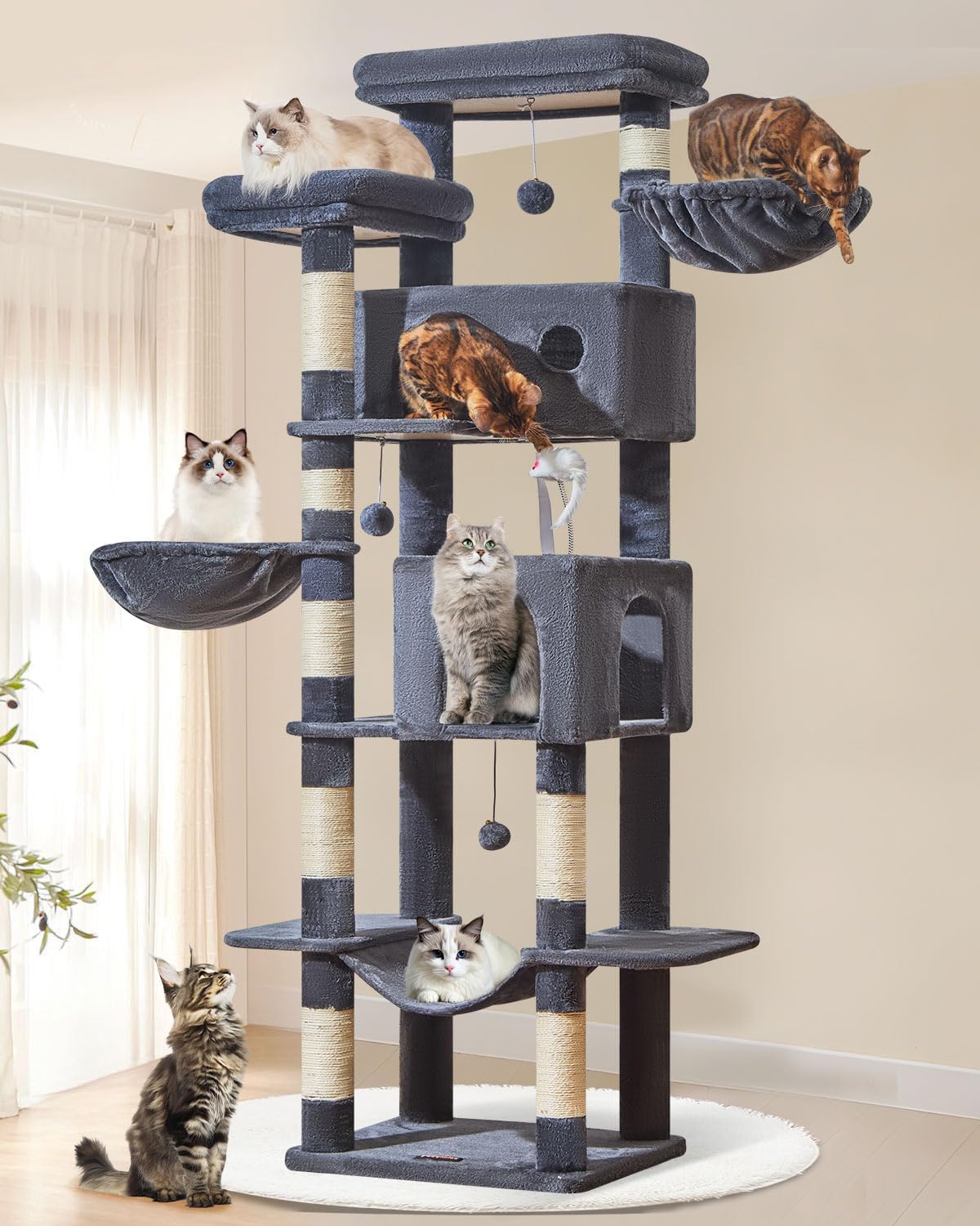 Detalle de Taoqimiao Cat Tree 193cm for big cats