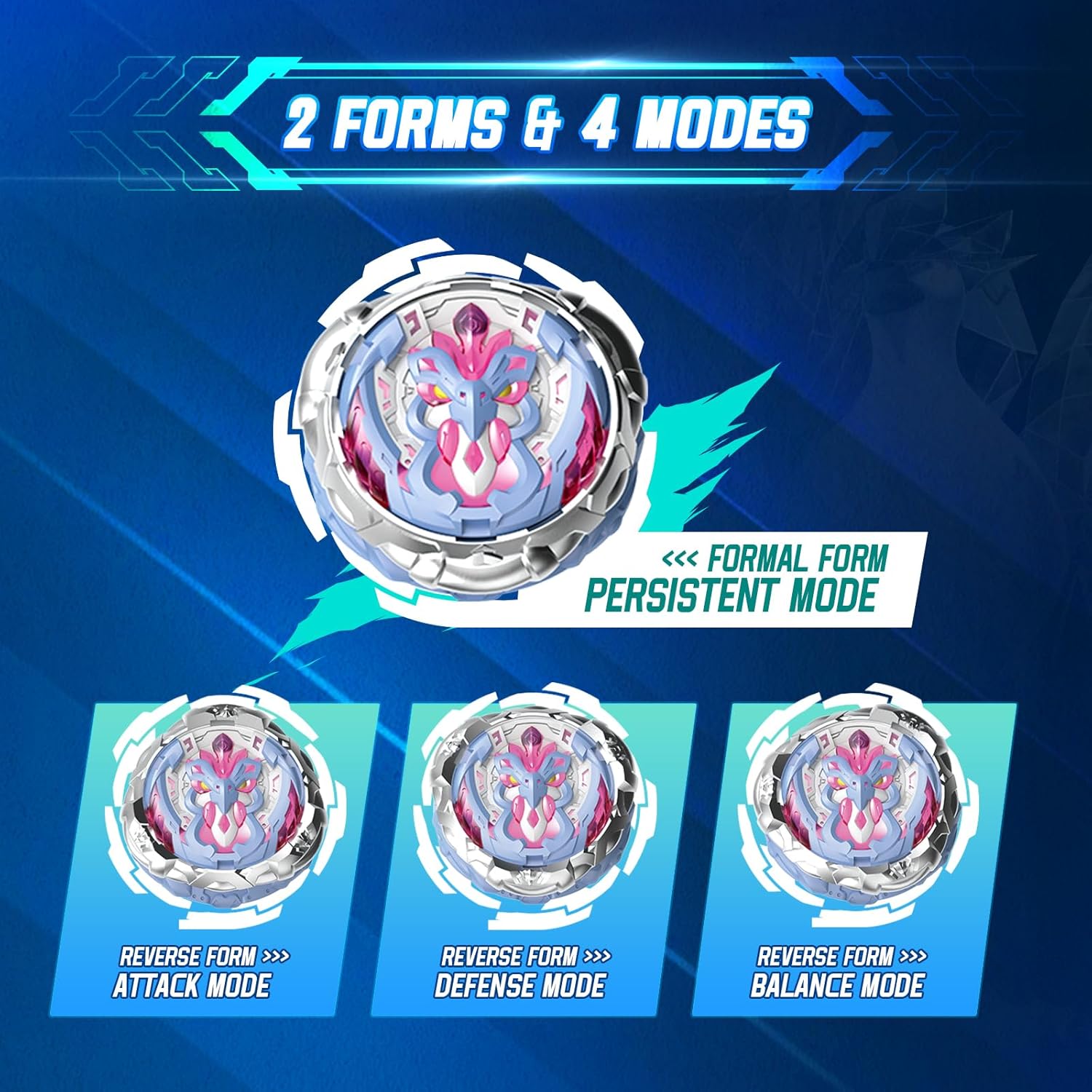 Thumbnail 1 de INFINITY NADO Kreisel „Gold Warrior Phoenix“ – Metallkreisel mit Schwert-Werfer für Kinder ab 5 Jahren