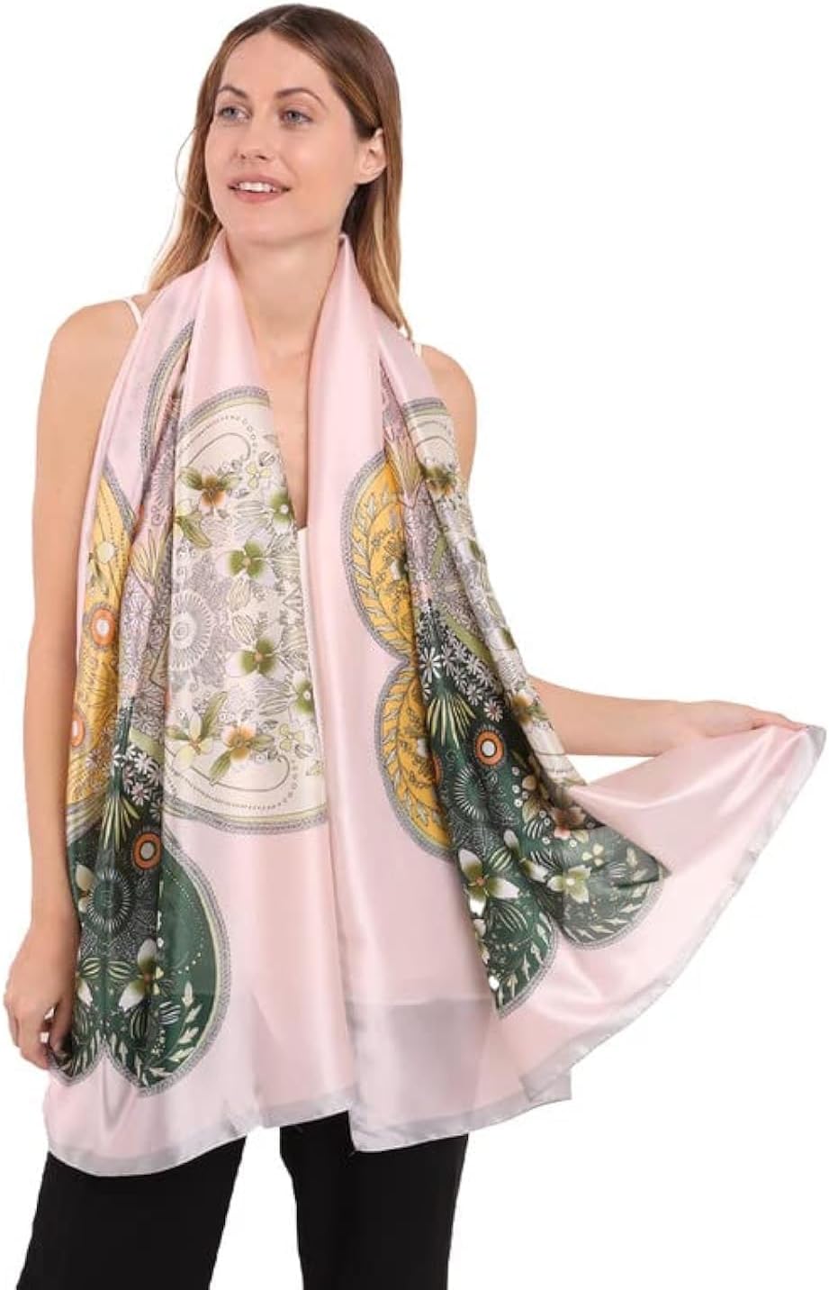 Thumbnail 5 de Trillion London Spring Collection Designer Silk Scarf (180 x 90 cm)