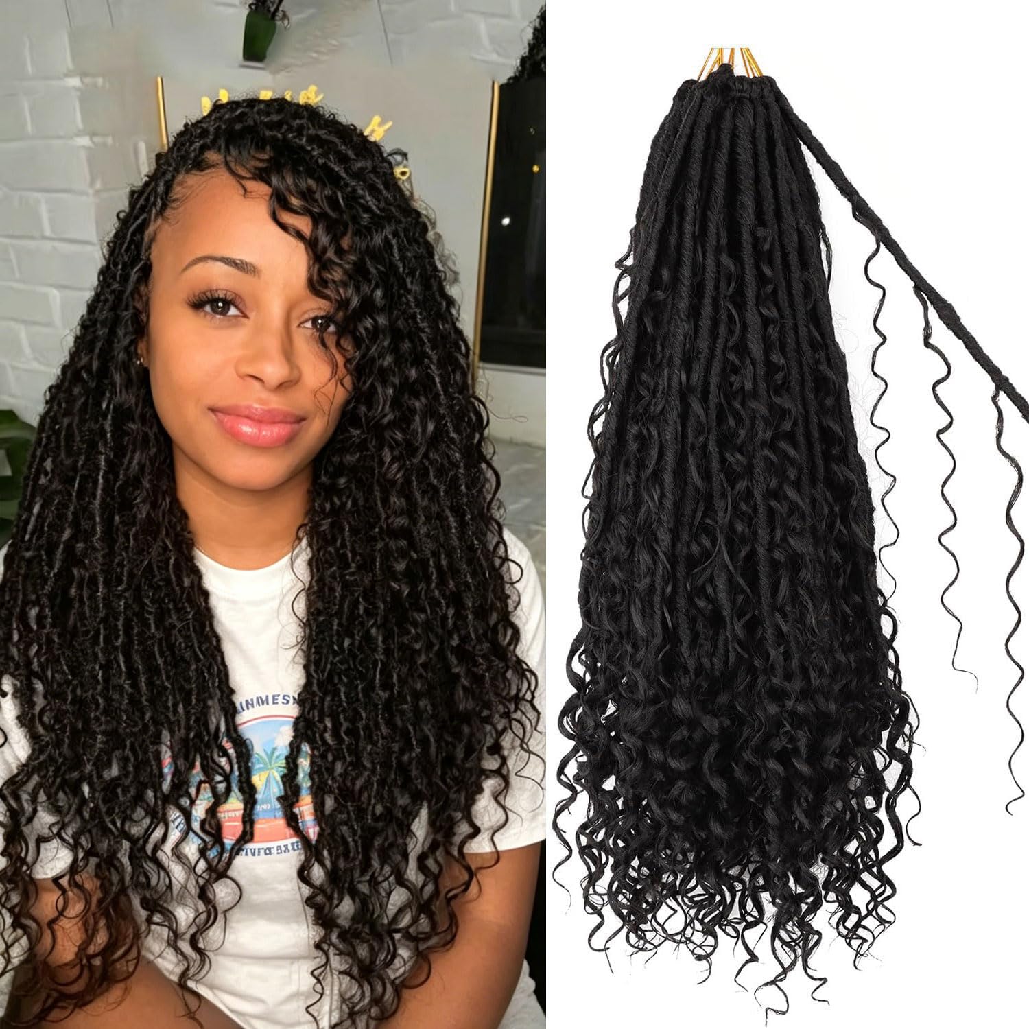 Detalle de Goddess Locs Crochet Hair 18-Inch