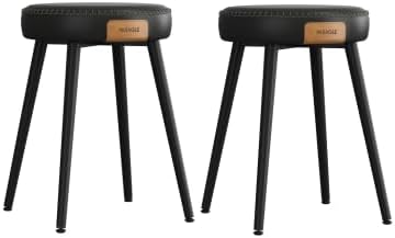 Detalle de VASAGLE EKHO LDC170B02 ronde eetkamerstoelen, set van 2 met PU-bekleding
