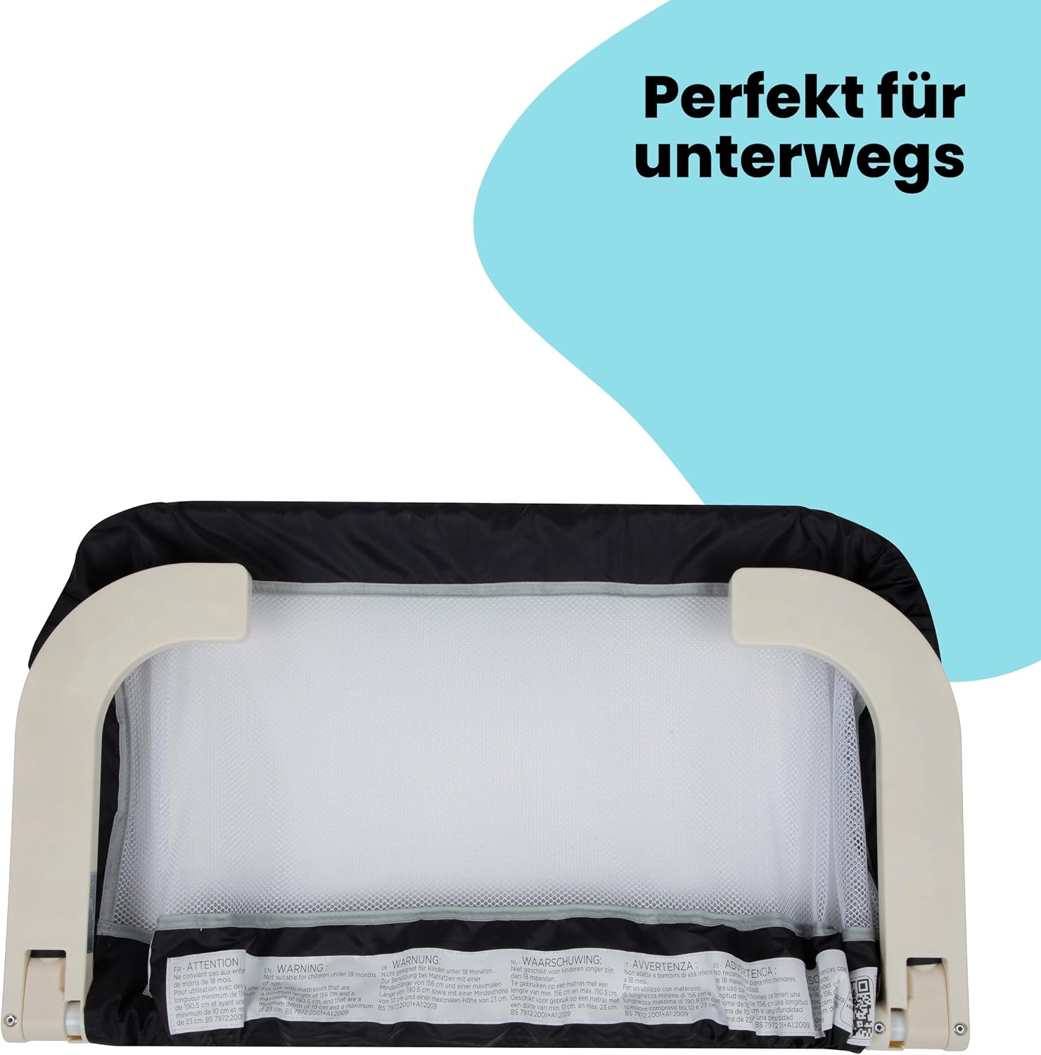 Detalle de Safety 1st Portable Bed Rail – zusammenklappbares Bettgitter für Reise und Zuhause