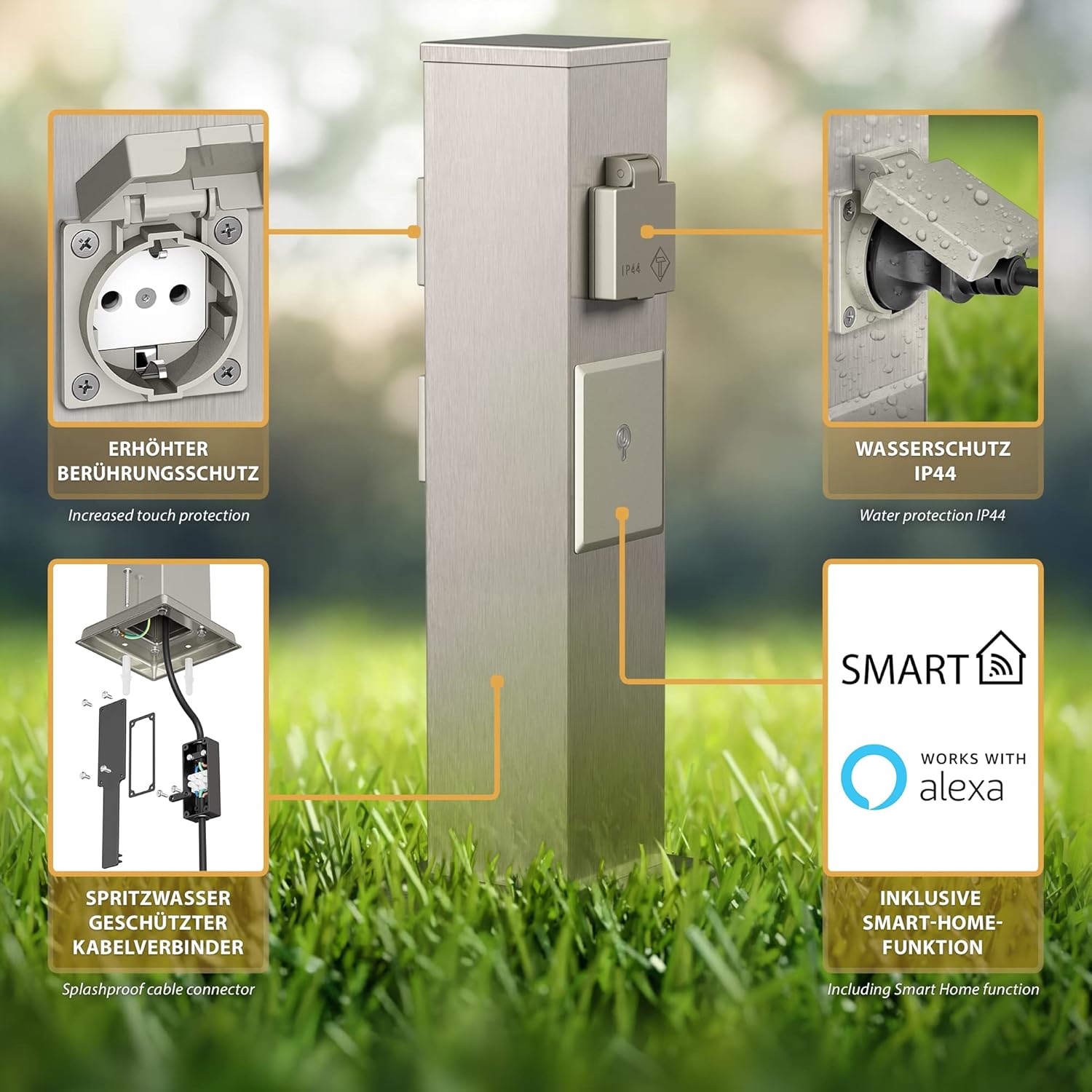 Thumbnail 2 de Polly 3 prese da giardino Smart Home 38 cm