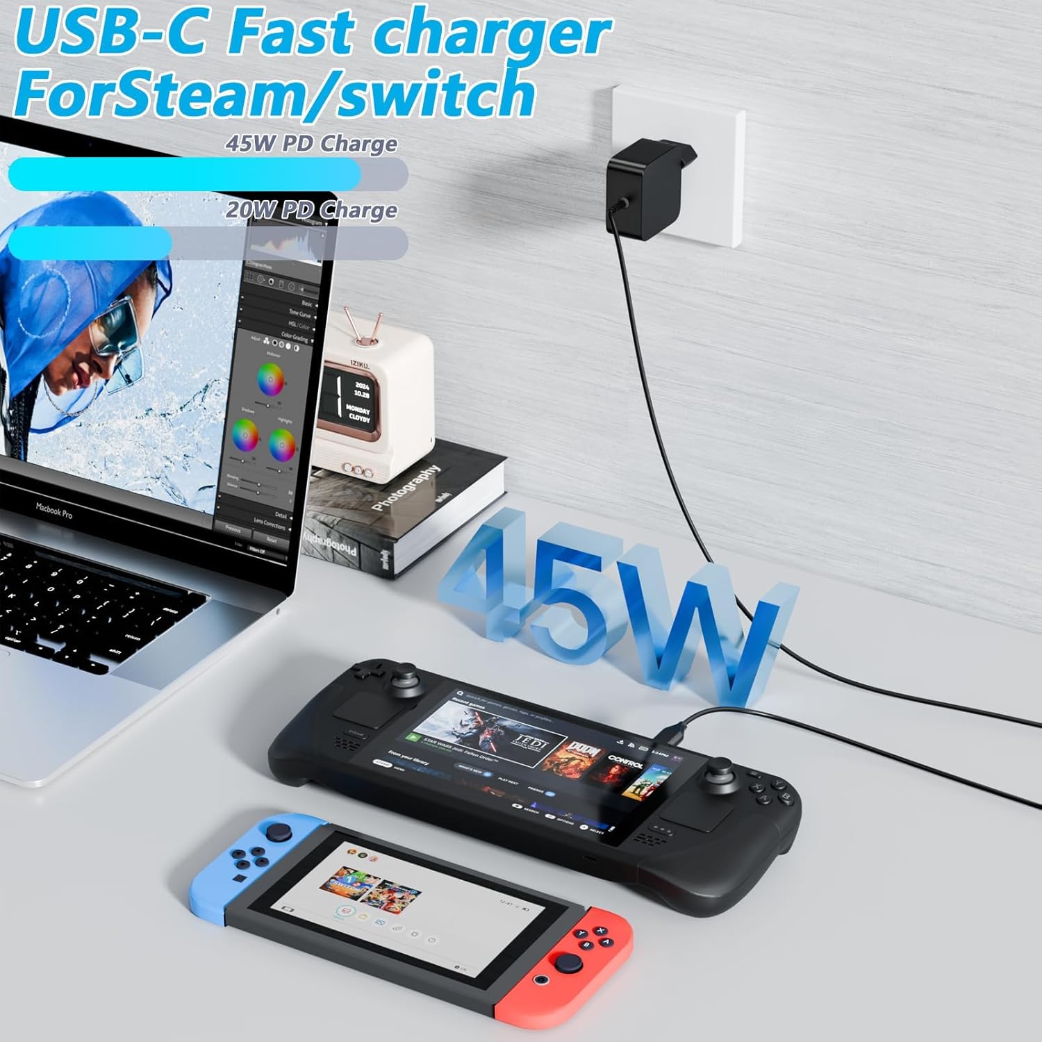 Thumbnail 2 de 45W USB‑C Ladegerät für Nintendo Switch