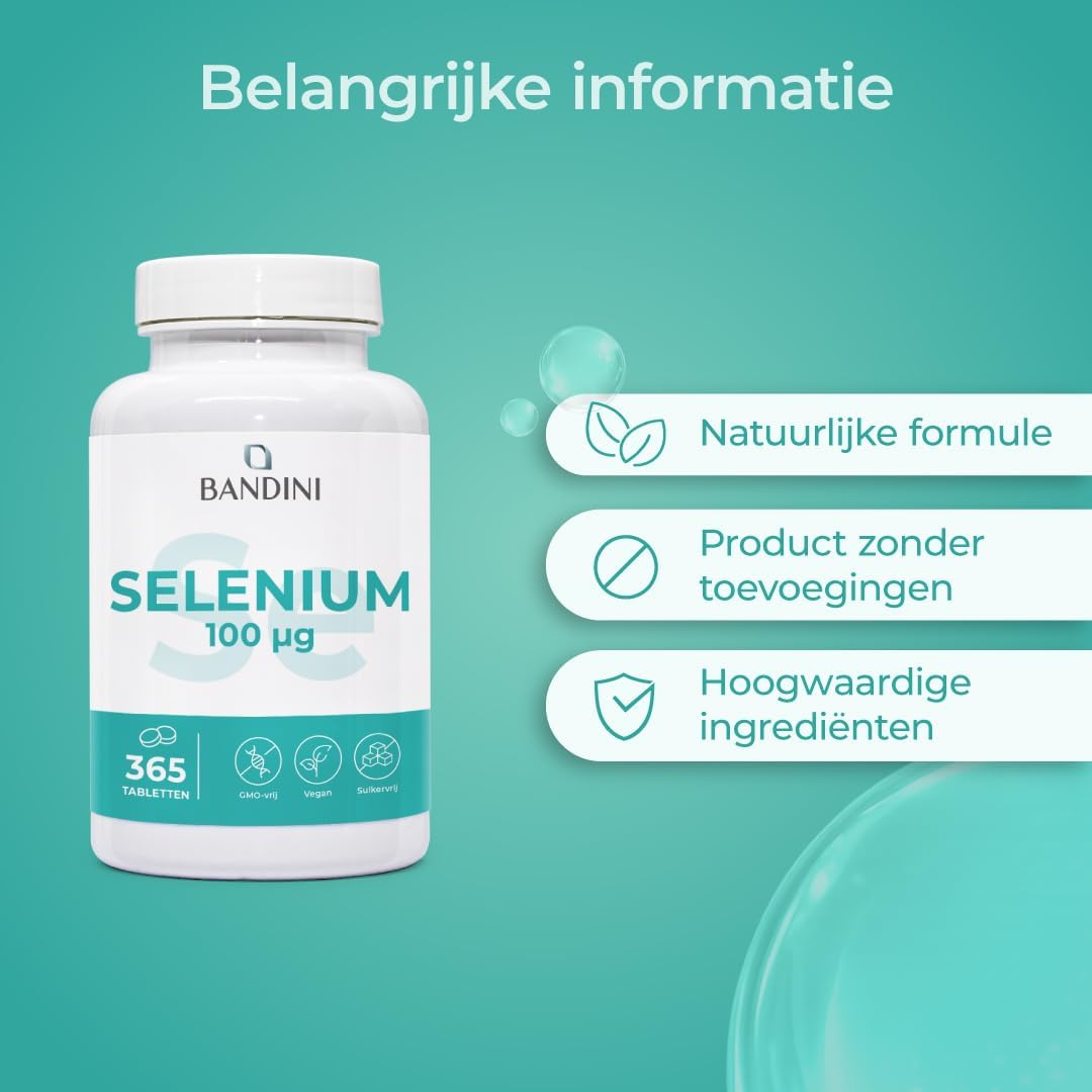 Thumbnail 5 de BANDINI Selenium 365 tabletten met 100 µg L-selenomethionine, vegan