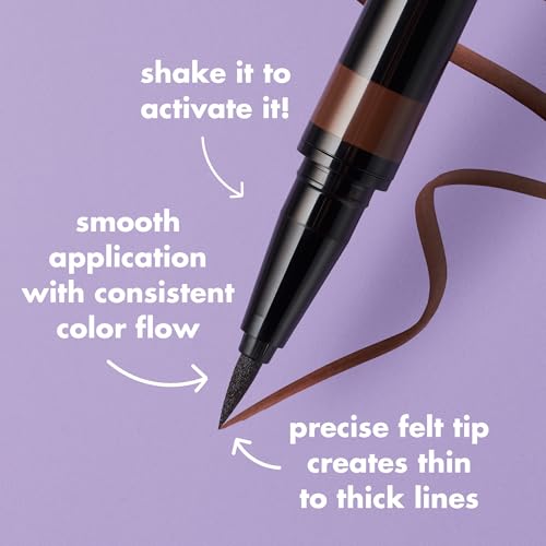 Detalle de e.l.f. H2O Proof Eyeliner Pen: Waterproof Felt-Tip Liner for Bold, Defined Eyes