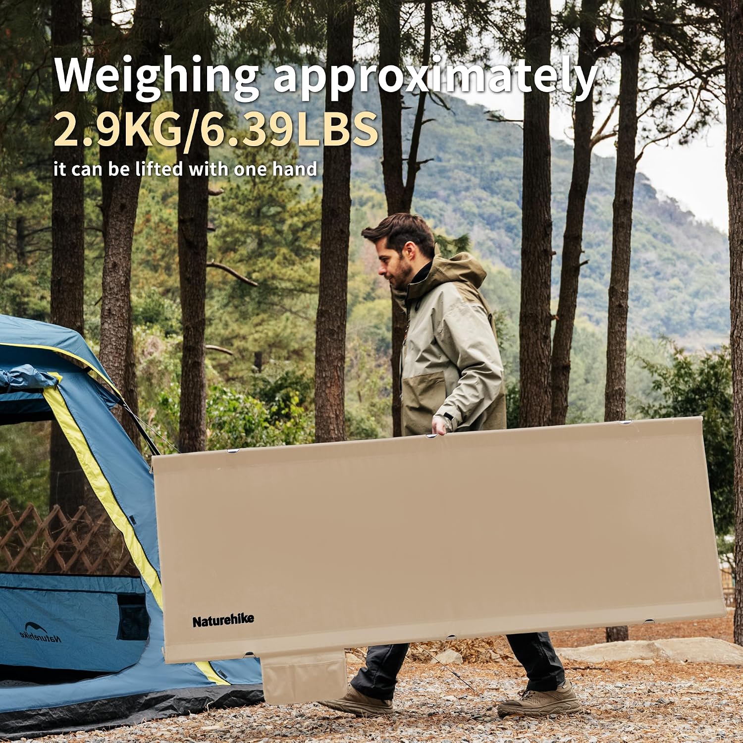 Thumbnail 6 de Naturehike NH19JJ006 campingbed 190 × 70 cm, opvouwbaar met twee hoogtestanden