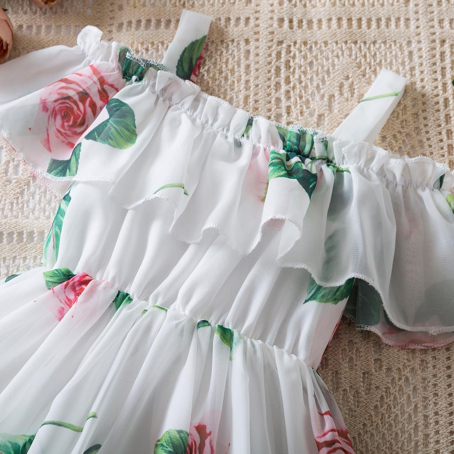 Thumbnail 3 de NNJXD Little Girl Floral Dress: Casual Summer Princess Gown for 1–5 Years
