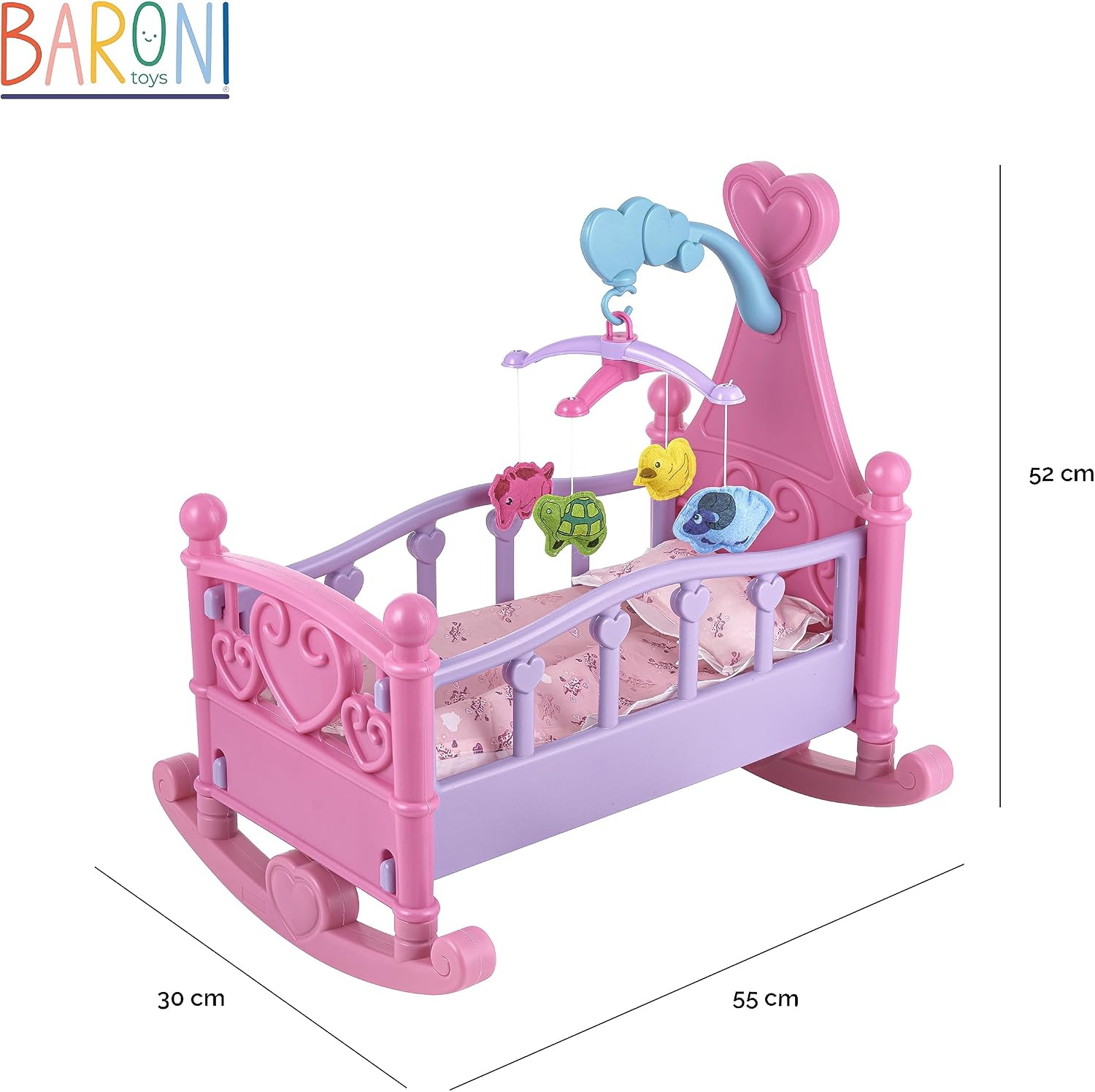Thumbnail 6 de Baroni Toys Culla a Dondolo per Bambole 55 cm