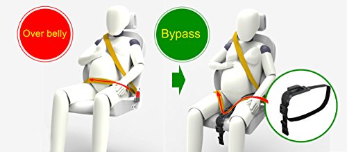 Thumbnail 1 de ZUWIT Ajustador de cinturón de Seguridad para Mujeres Embarazadas, Comodidad para el Vientre de Las Madres, un cinturón de protección imprescindible (Negro)