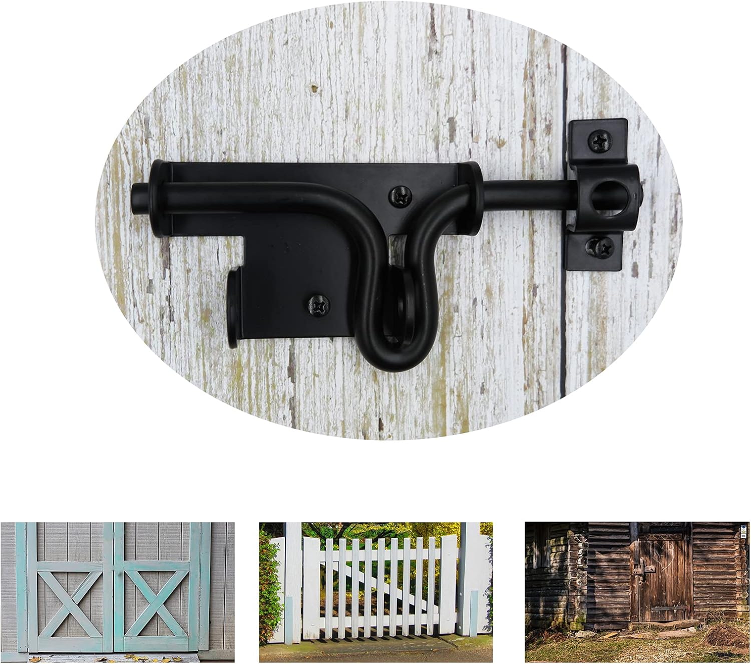 Detalle 2 de LAJIAOZ sliding bolt gate latch 4-piece set