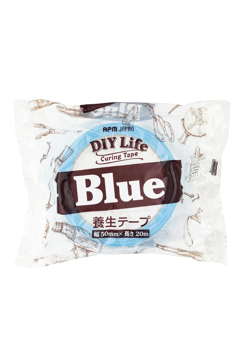 Detalle de APMジャパン 4582336471878 DIY Life カラー養生テープ ブルー 50mm×20m 3個セット