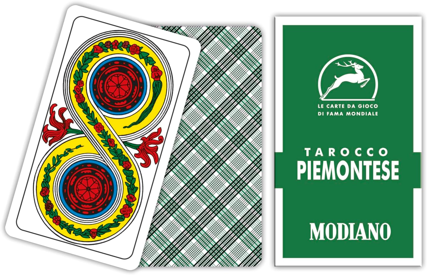 Modiano Tarocco Piemontese Verde – Carte da Tarocchi regionali in cartoncino duplex 320 g/mq