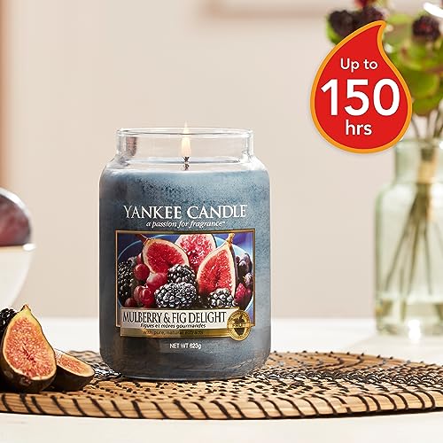 Detalle de YANKEE CANDLE Candela profumata in giara grande Delizia al gelso e ai fichi