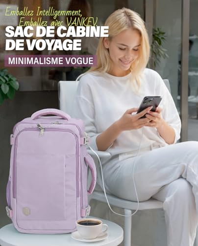Thumbnail 1 de VANKEV Bagage Cabine 40x20x25 | Sac à Dos de Voyage approuvé TSA pour Ryanair