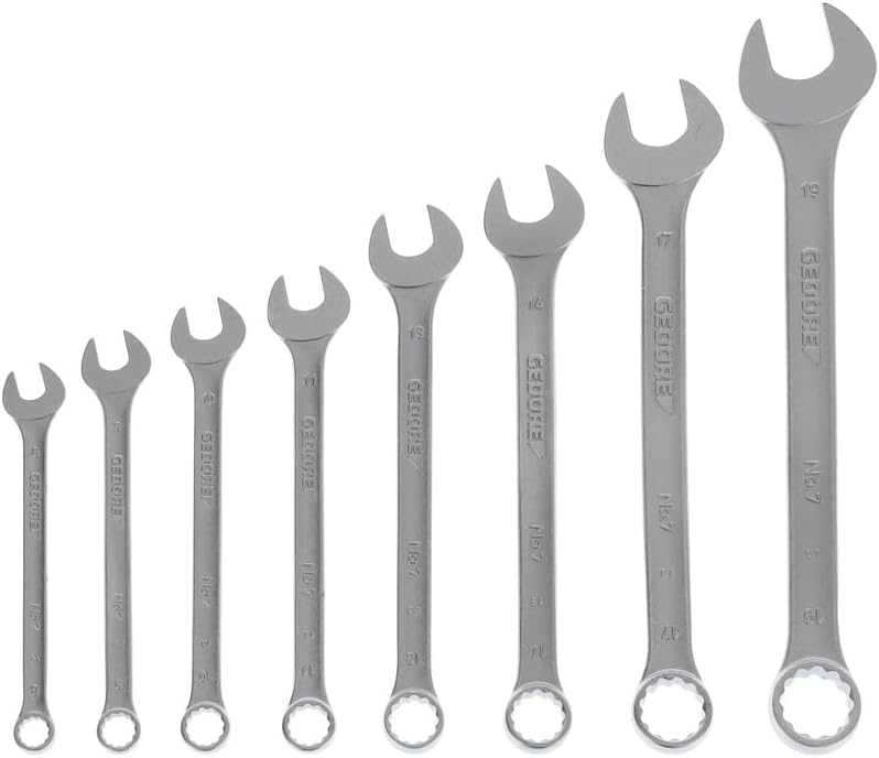 Detalle 2 de GEDORE DIN3113A – zestaw 8 kluczy płasko-oczkowych 10–24 mm ze stali CrV