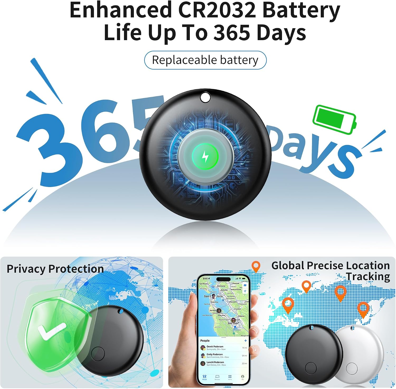 Thumbnail 5 de 2025 Air Tracker Tags 4-Pack Bluetooth Item Locator