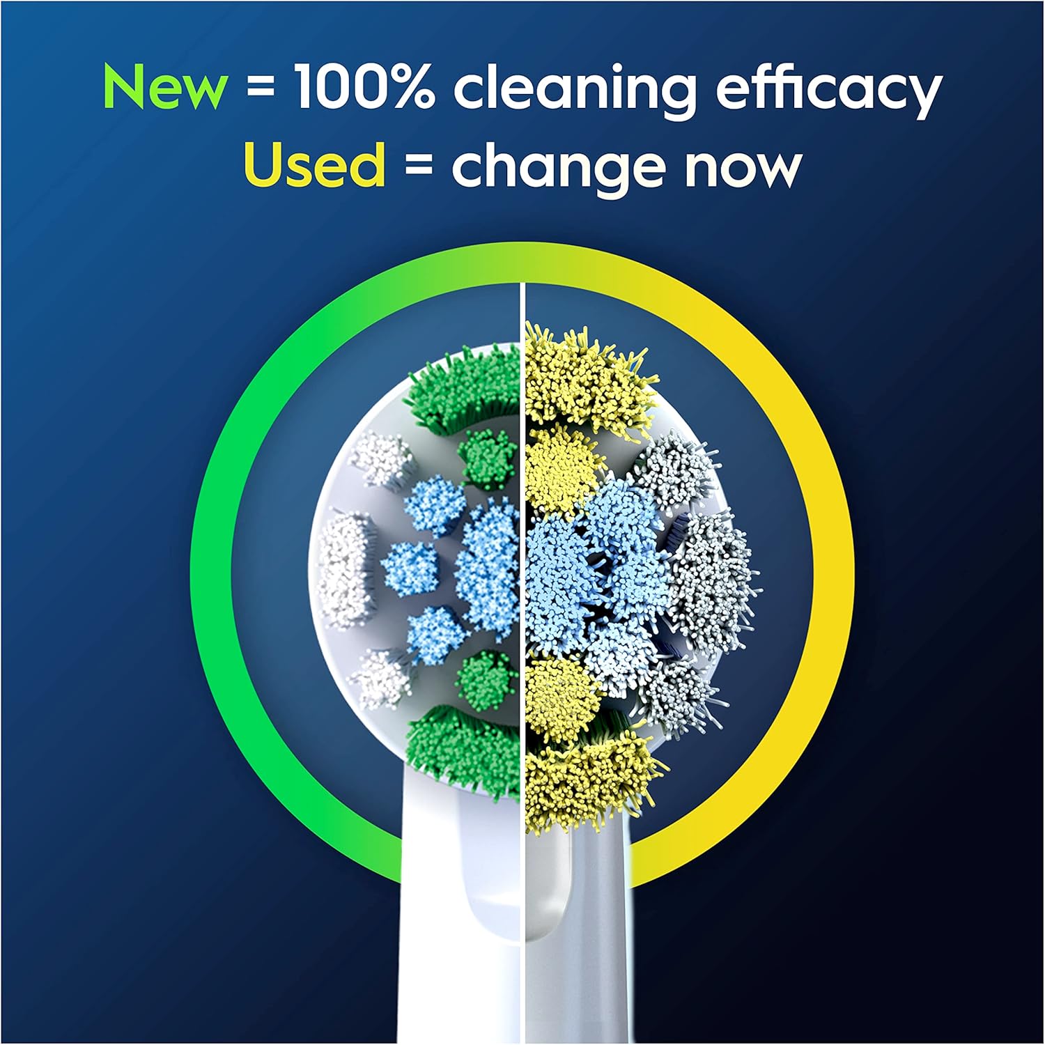 Detalle de Oral-B Pro CrossAction Aufsteckbürsten 8er – 16° Borstenwinkel für effektive Plaque-Entfernung