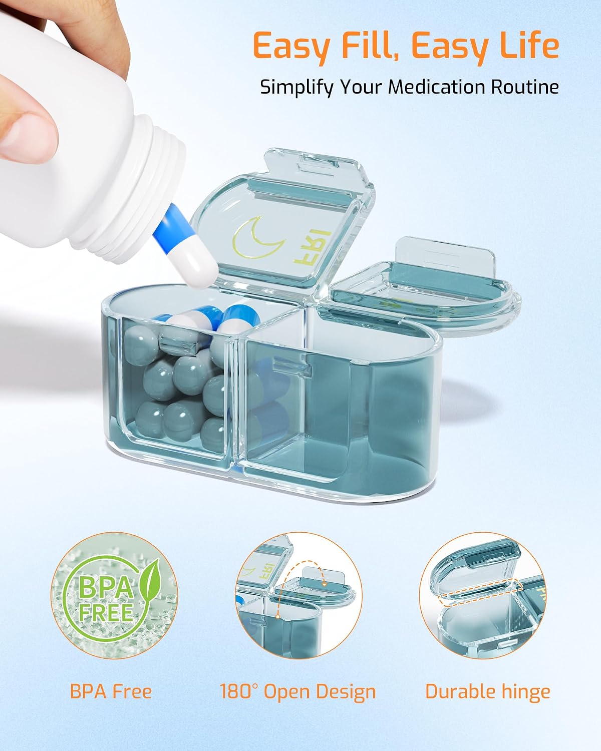 Detalle de Daviky Pill Organizer, 7-Day