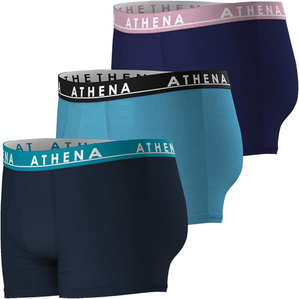 Thumbnail 1 de Athena – Lot de 3 boxers homme Easy Color, coton élastique respirant