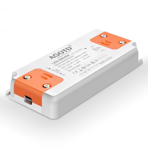 Detalle de Transformateur LED AGOTD 220-240V vers DC 12V 1,25A, 15W – alimentation constante pour LED (intérieur)