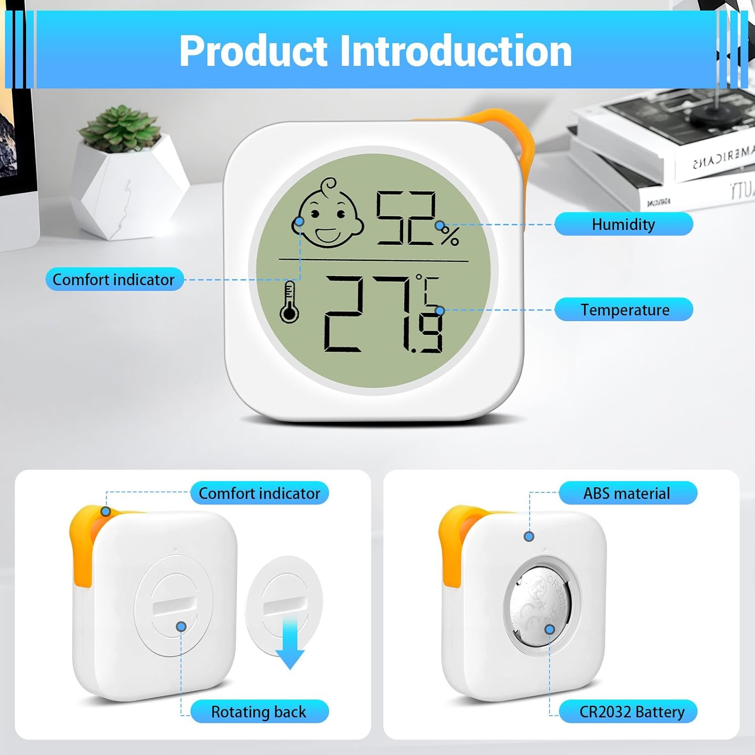Thumbnail 3 de Lot de 3 thermomètres d'intérieur LCD