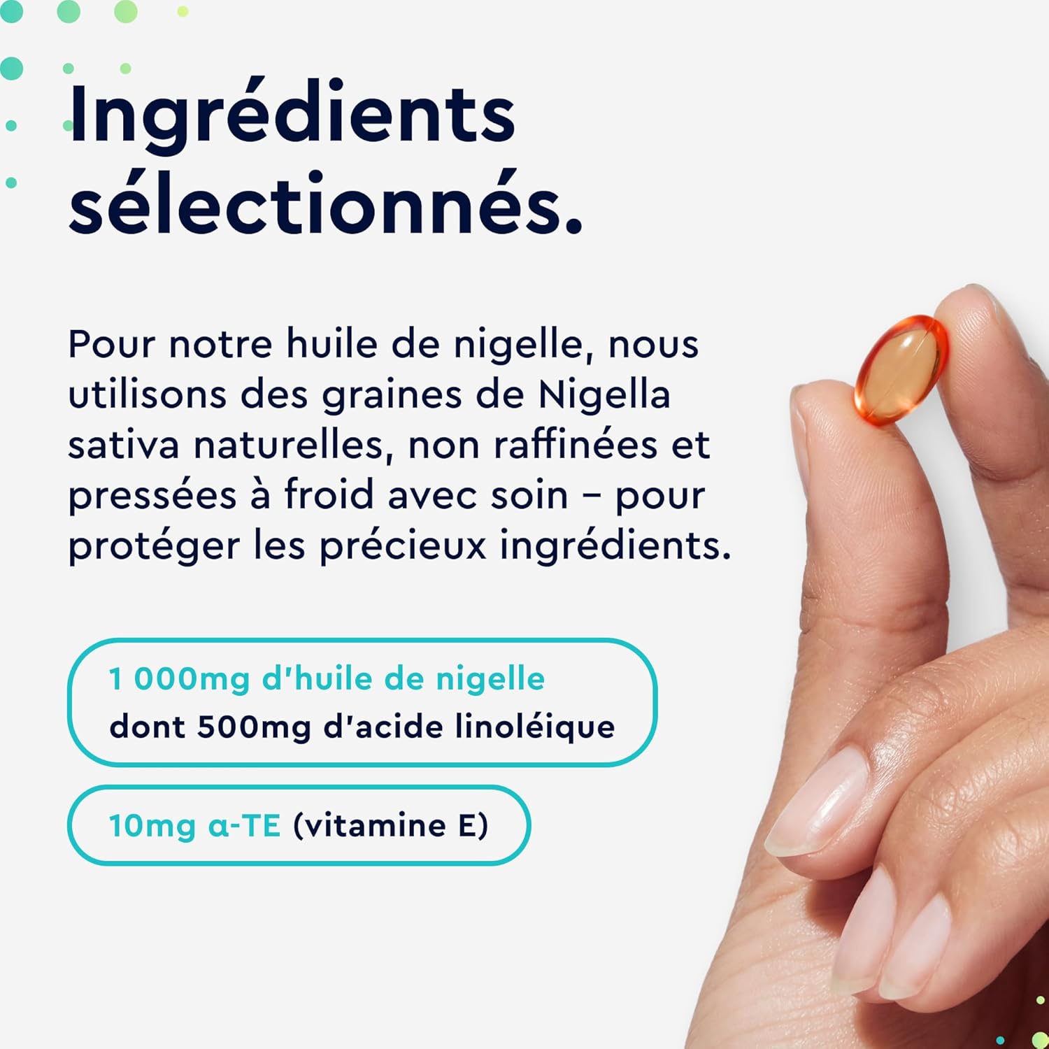 Detalle 2 de Huile de Nigelle 1000 mg, 420 capsules