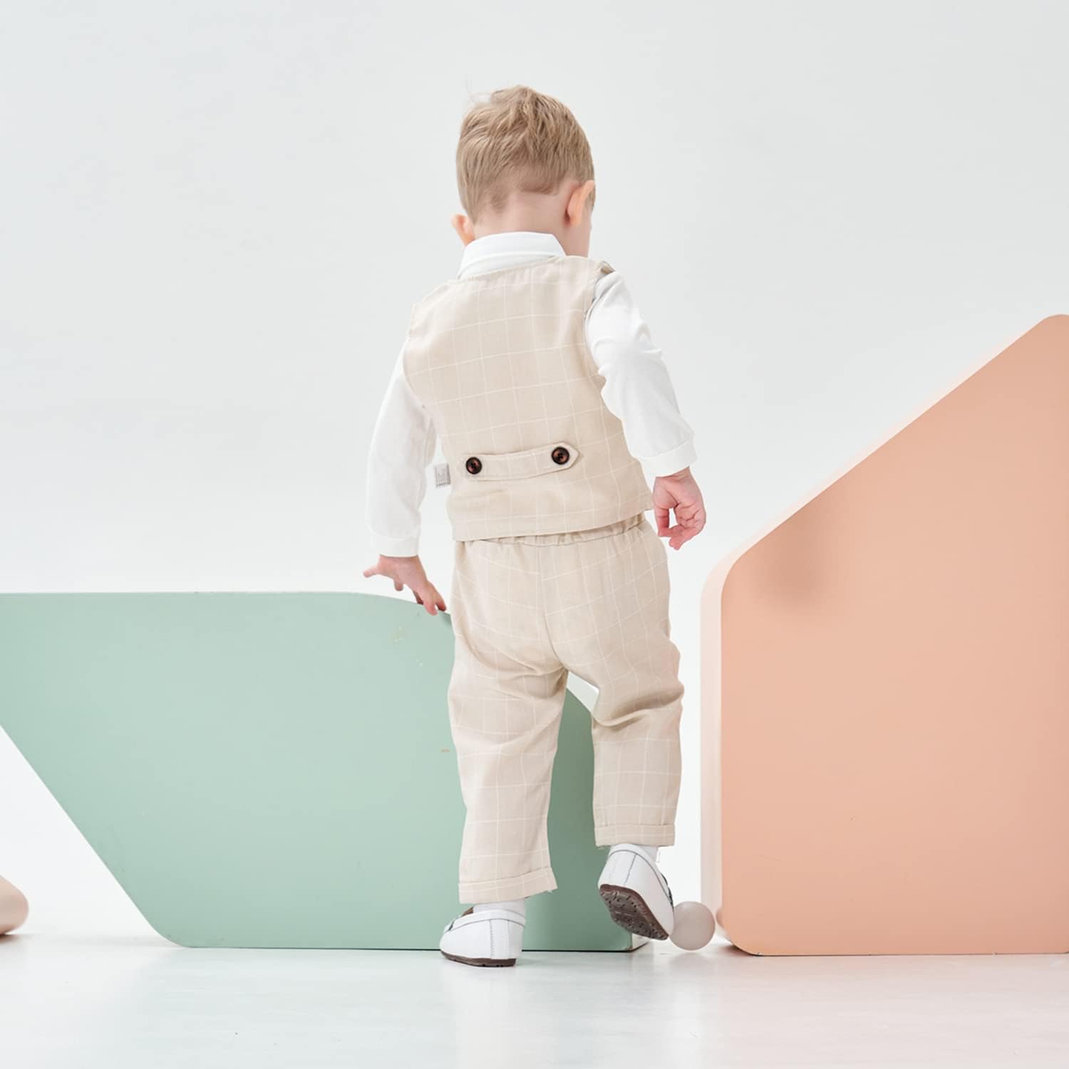 Thumbnail 2 de Volunboy completo elegante bambino 4 pezzi con camicia, papillon, gilet e pantaloni
