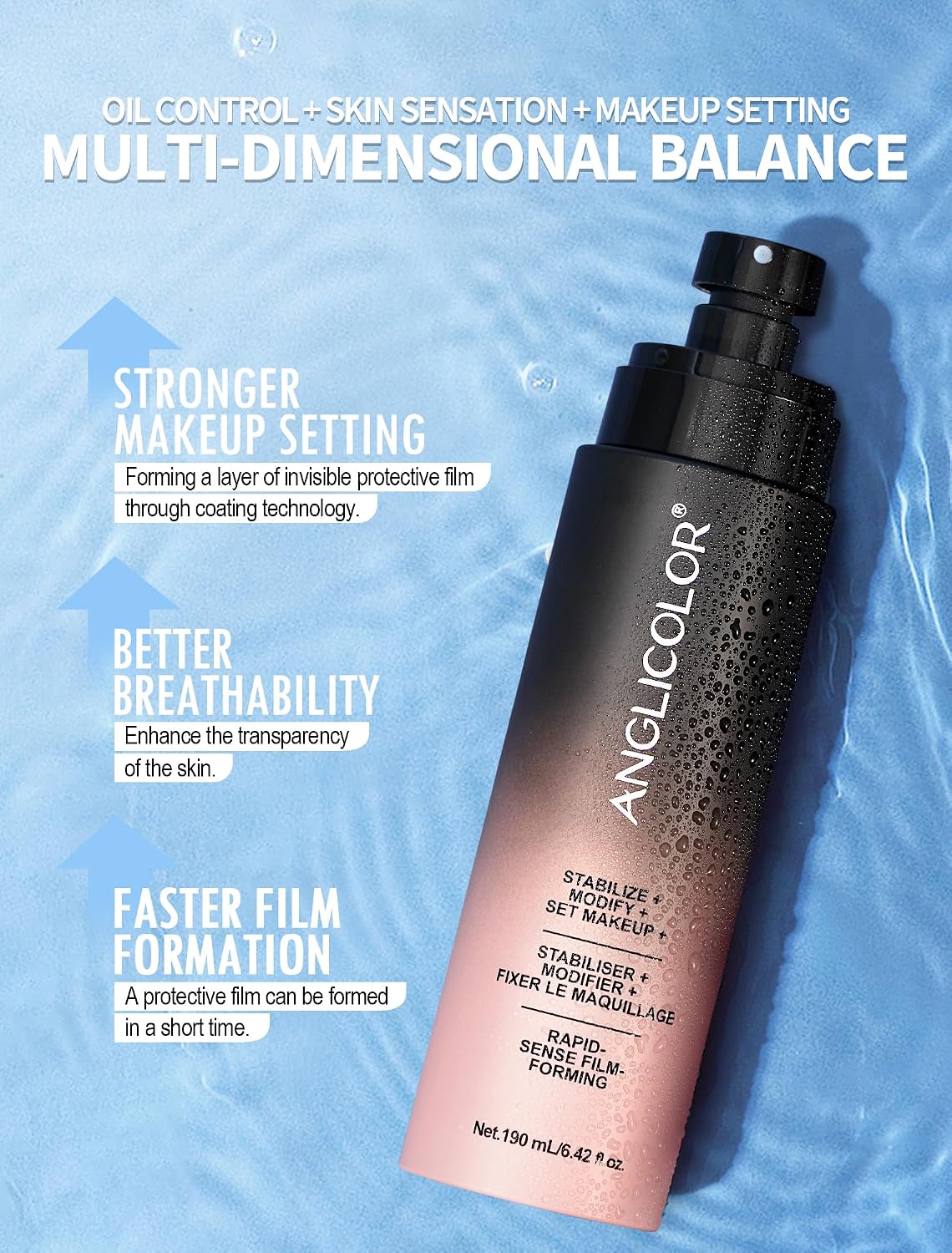 Thumbnail 3 de Anglicolor Opaco Spray Fissante Make up Setting Spray 190 ml: controllo dell’olio e tenuta fino a 16 ore