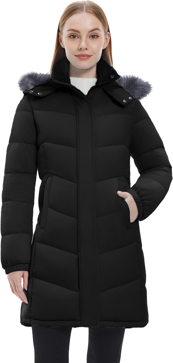 Detalle 2 de wantdo Women's Long Hooded Puffer Jacket plus size