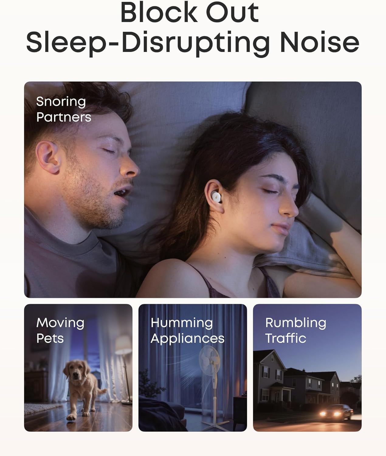 Thumbnail 2 de soundcore Sleep A30 by Anker Sleep Earbuds with Adaptive Snore Masking (white) – night-ready side-sleeper audio