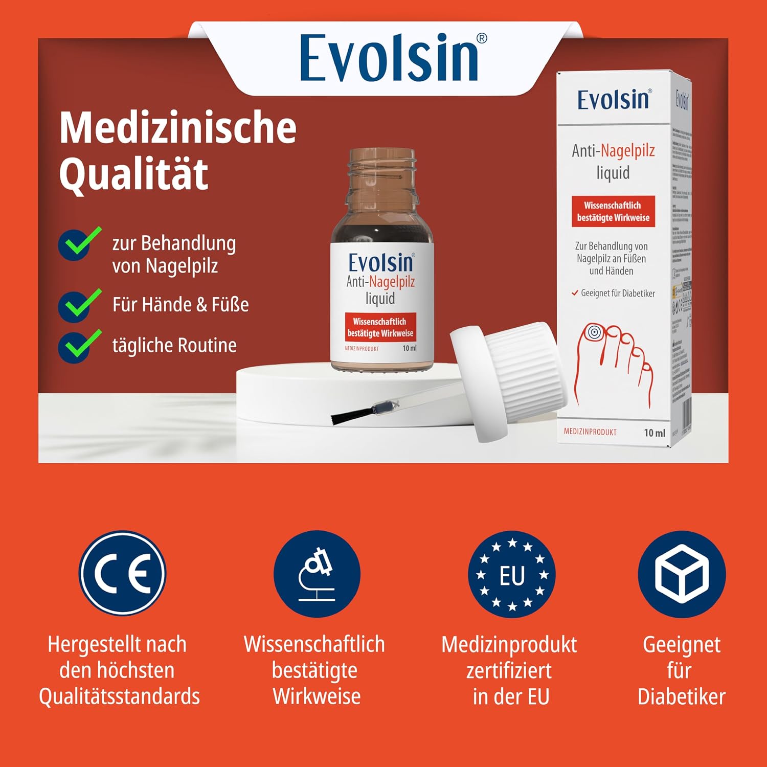 Thumbnail 6 de Evolsin® Anti-Nagelpilz Liquid – Medizinprodukt gegen Nagelpilz an Händen & Füßen, auch für Diabetiker