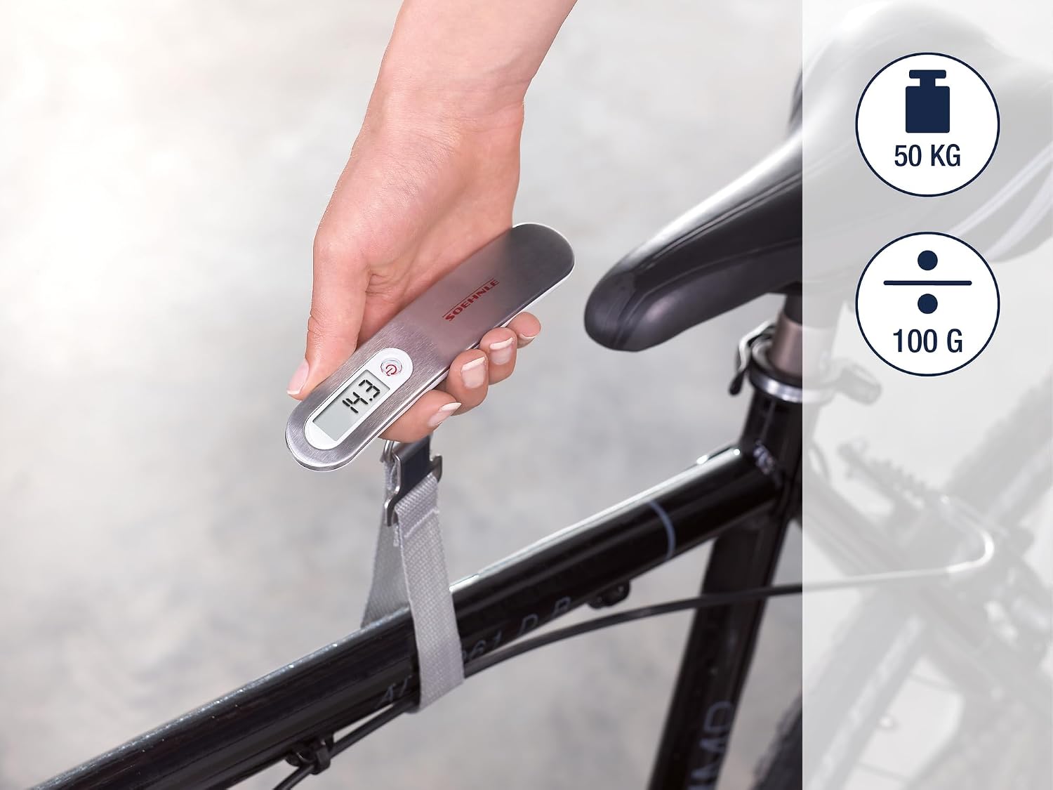 Thumbnail 2 de Soehnle Luggage Scale, 50 kg Capacity, LCD Display, Strap and Metal Hook