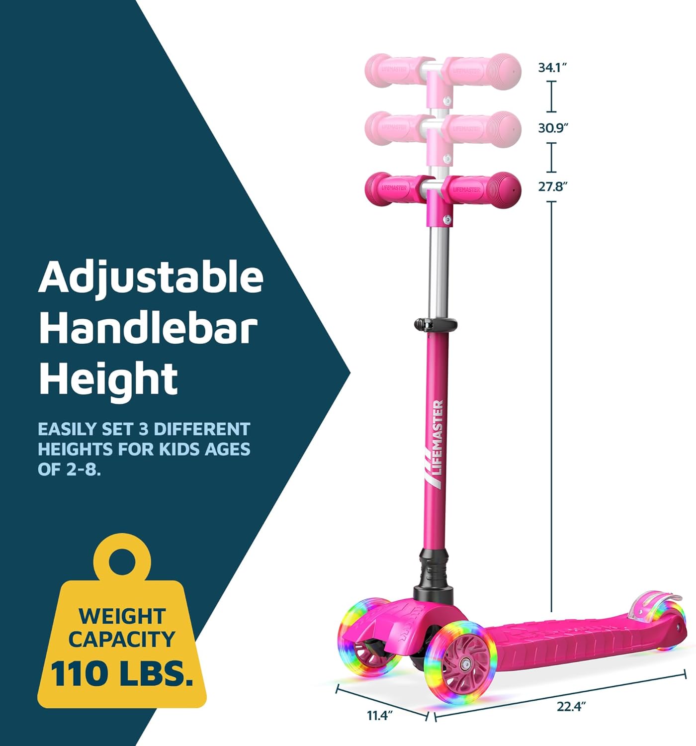 Thumbnail 6 de Lifemaster Mini 3-Wheel Kids Scooter 110 lbs