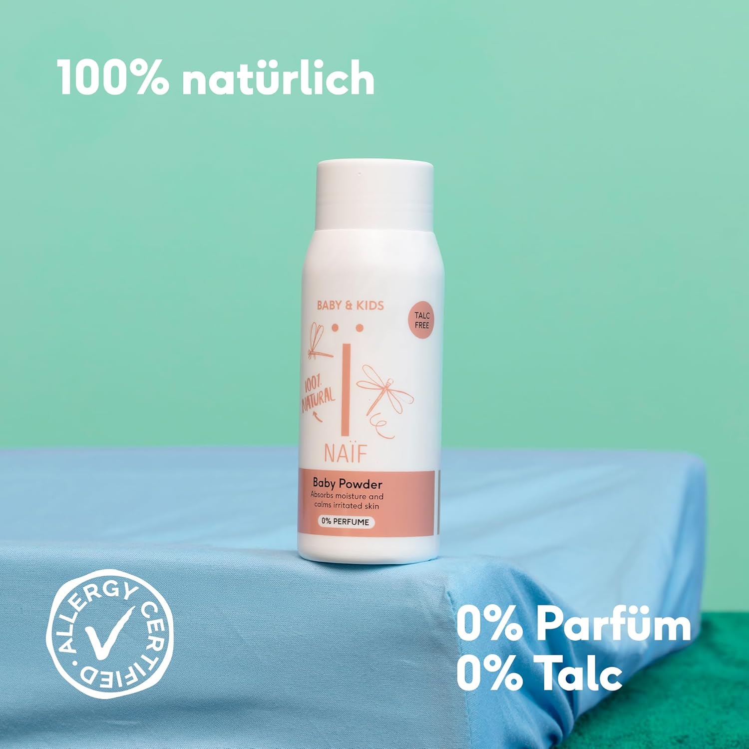 Thumbnail 4 de Naïf Babypuder (100% aus Reis, 0% Parfüm) – für Neugeborene geeignet