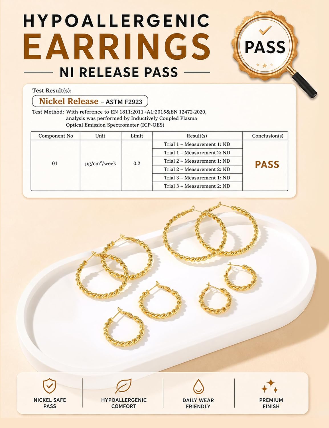 Detalle de 14K Gold-Plated Hoop Earrings