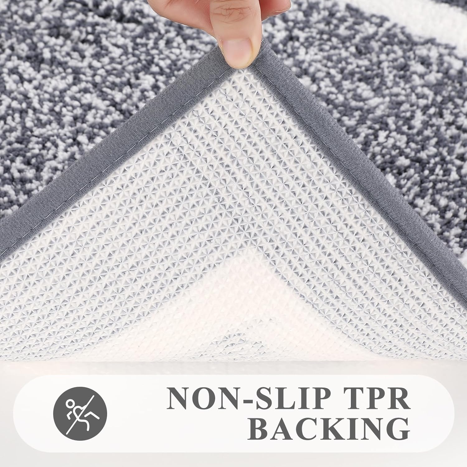 Detalle 2 de Pauwer Bath Rug Set 3‑Piece