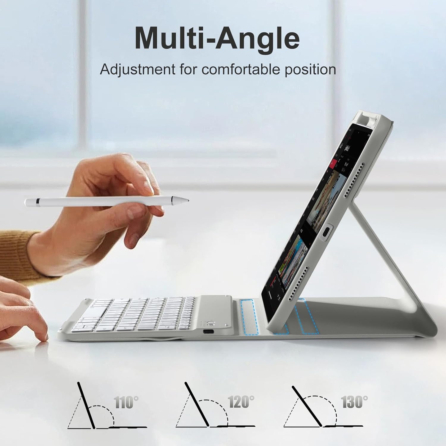 Thumbnail 6 de drivego Keyboard Case for iPad A16 11th/10th Gen 10.9" UK layout ⌨