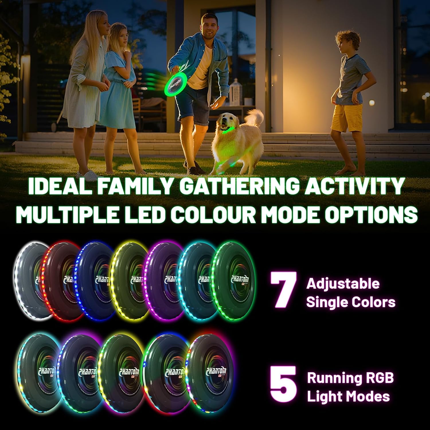 Thumbnail 2 de Camping Holiday Essentials Flying Disc: LED Frisbee for Nighttime Play