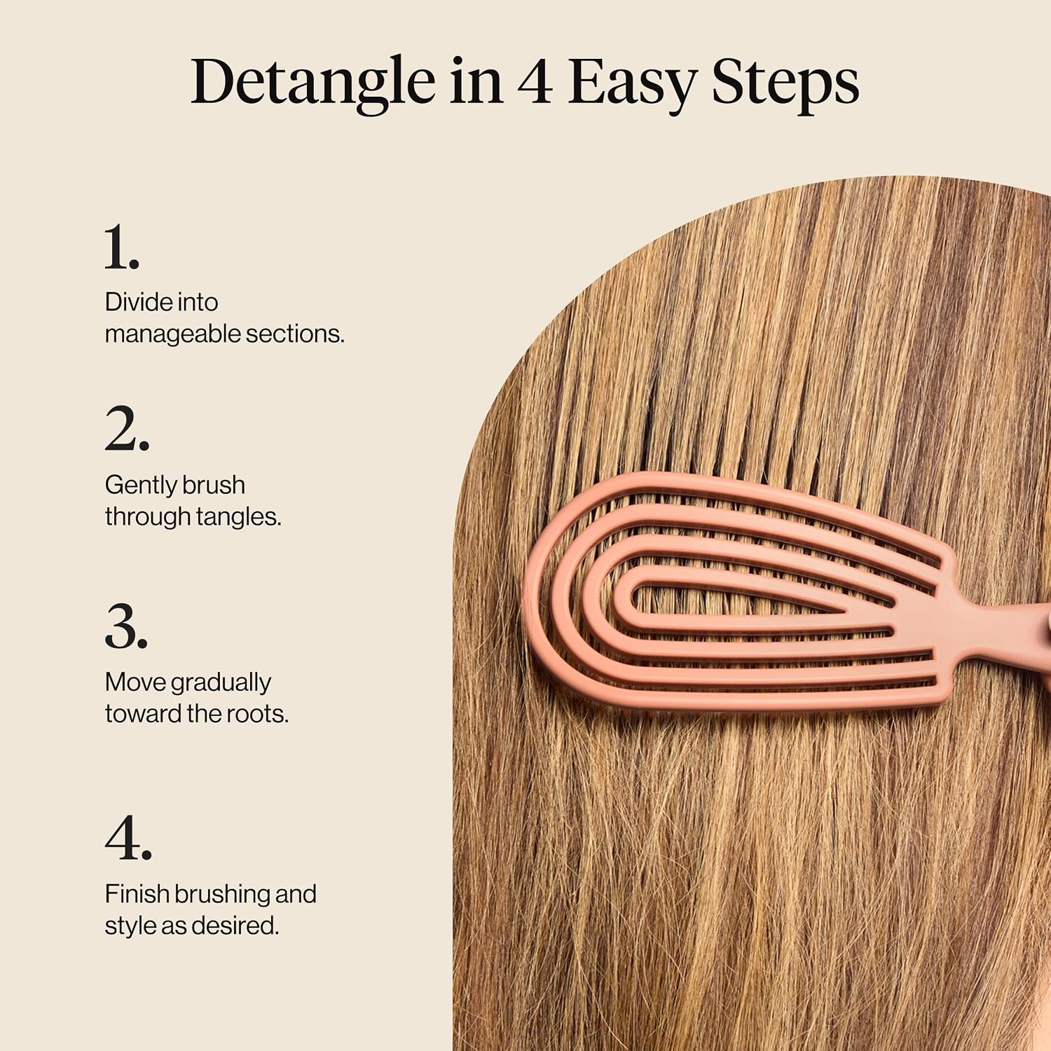 Thumbnail 6 de Kitsch Flexi detangling hair brush, Terracotta