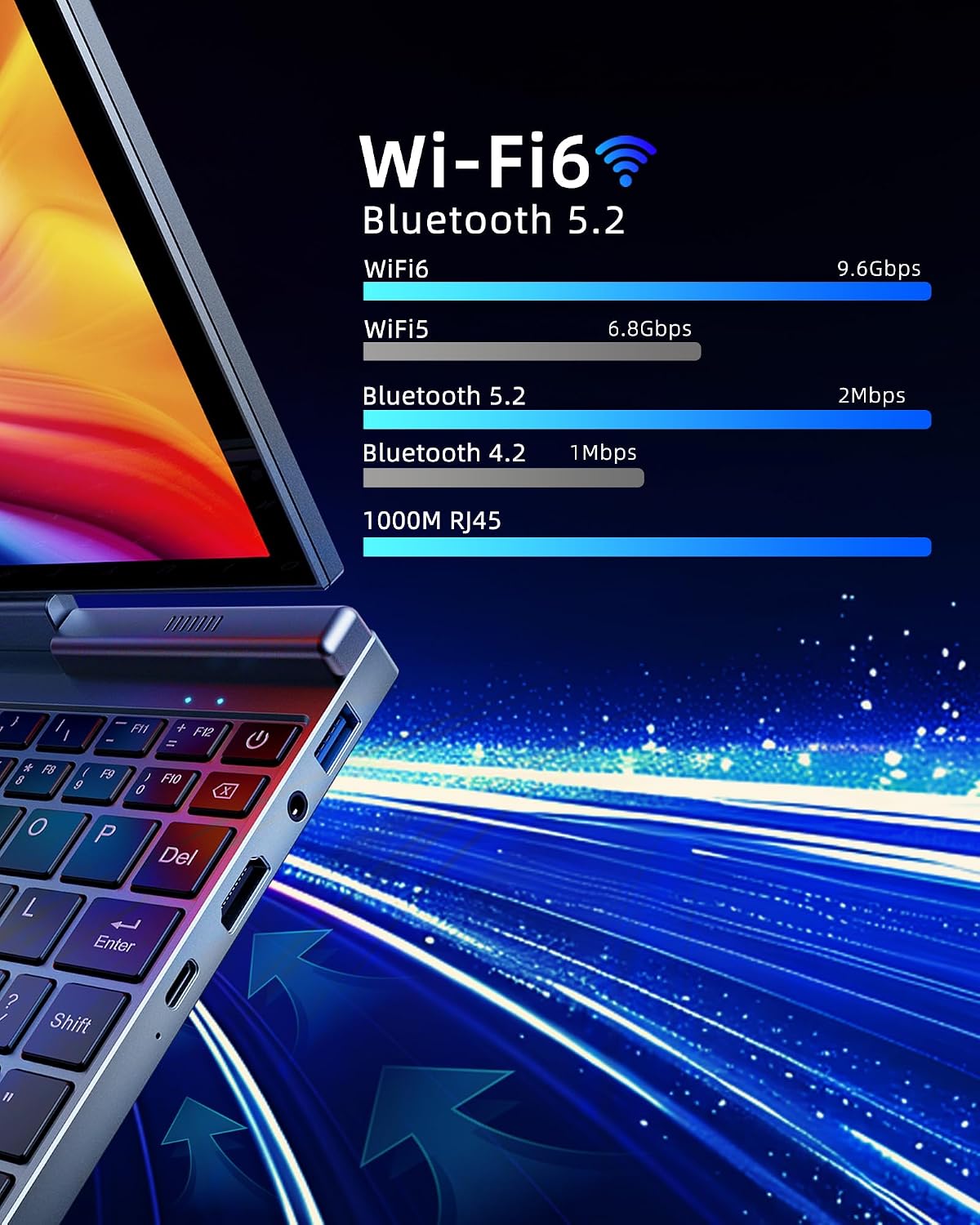 Thumbnail 4 de KOOFORWAY 8" Mini Laptop 2-in-1 with Win 11 Pro: Portable Touchscreen Power