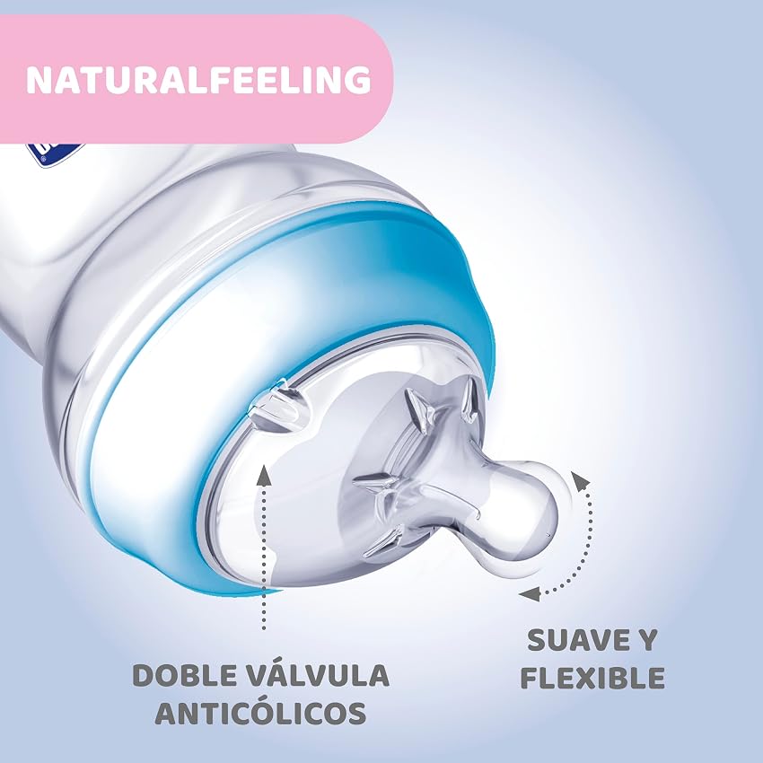 Thumbnail 4 de Chicco NaturalFeeling Biberón Anticólicos 250 ml azul