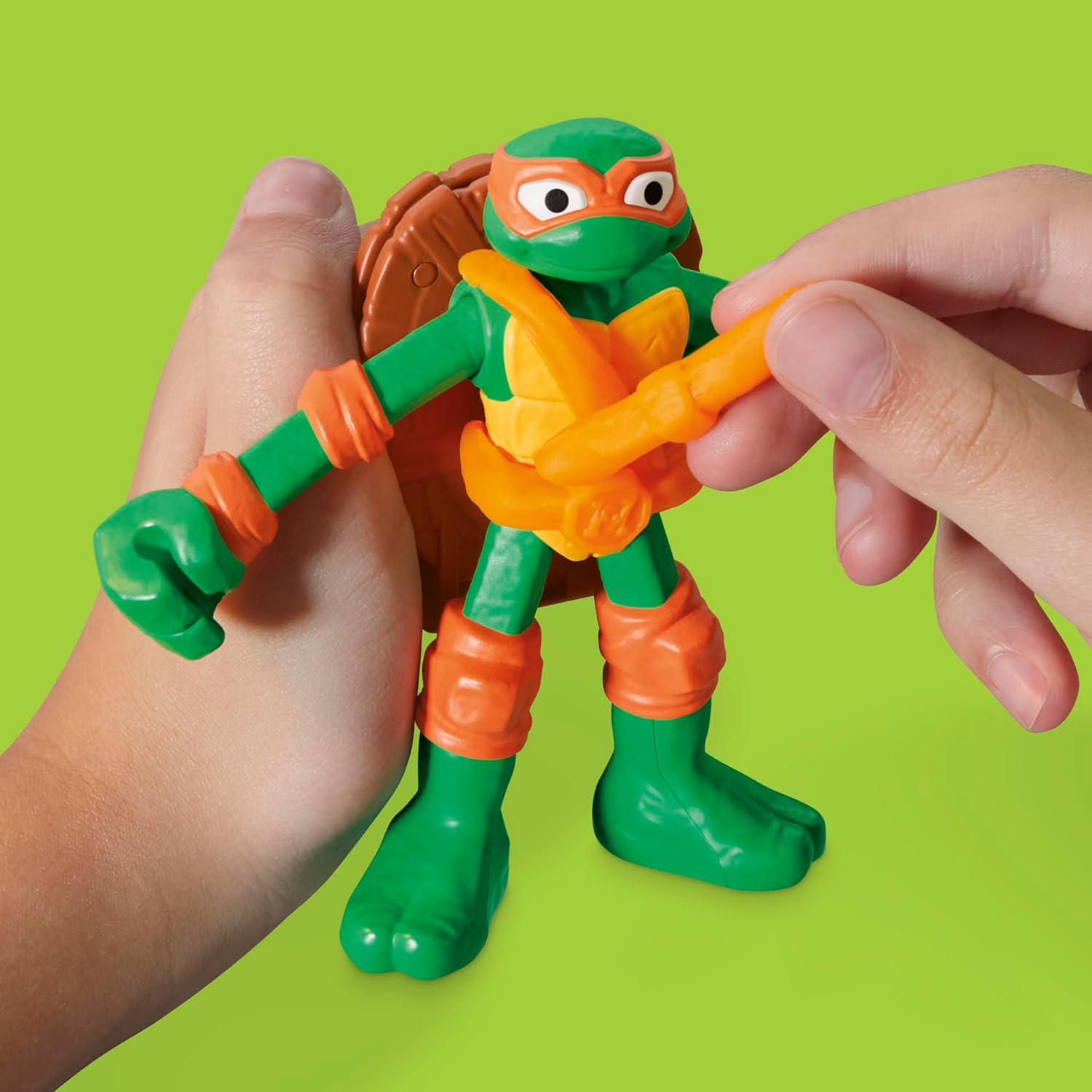 Detalle de Play-Doh Teenage Mutant Ninja Turtles Cowabunga Kreationen – Kreativset mit 4 beweglichen Ninja-Figuren