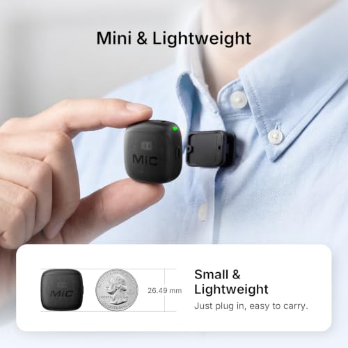 Detalle 2 de DESMAX Wireless Lavalier Microphone for iPhone & Android (Mini Mic)