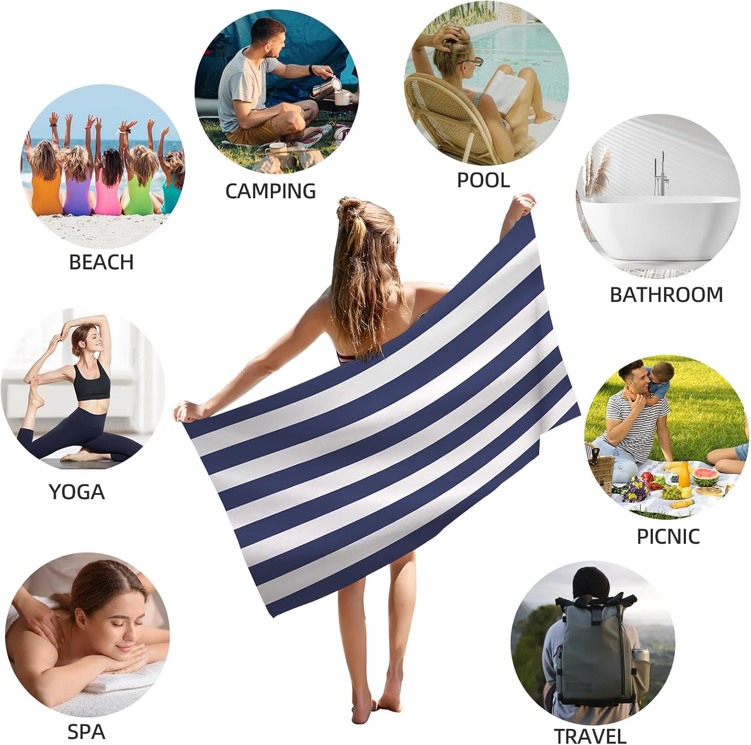 Thumbnail 5 de CNMTCCO Large Beach Towel 160x90cm 🏖