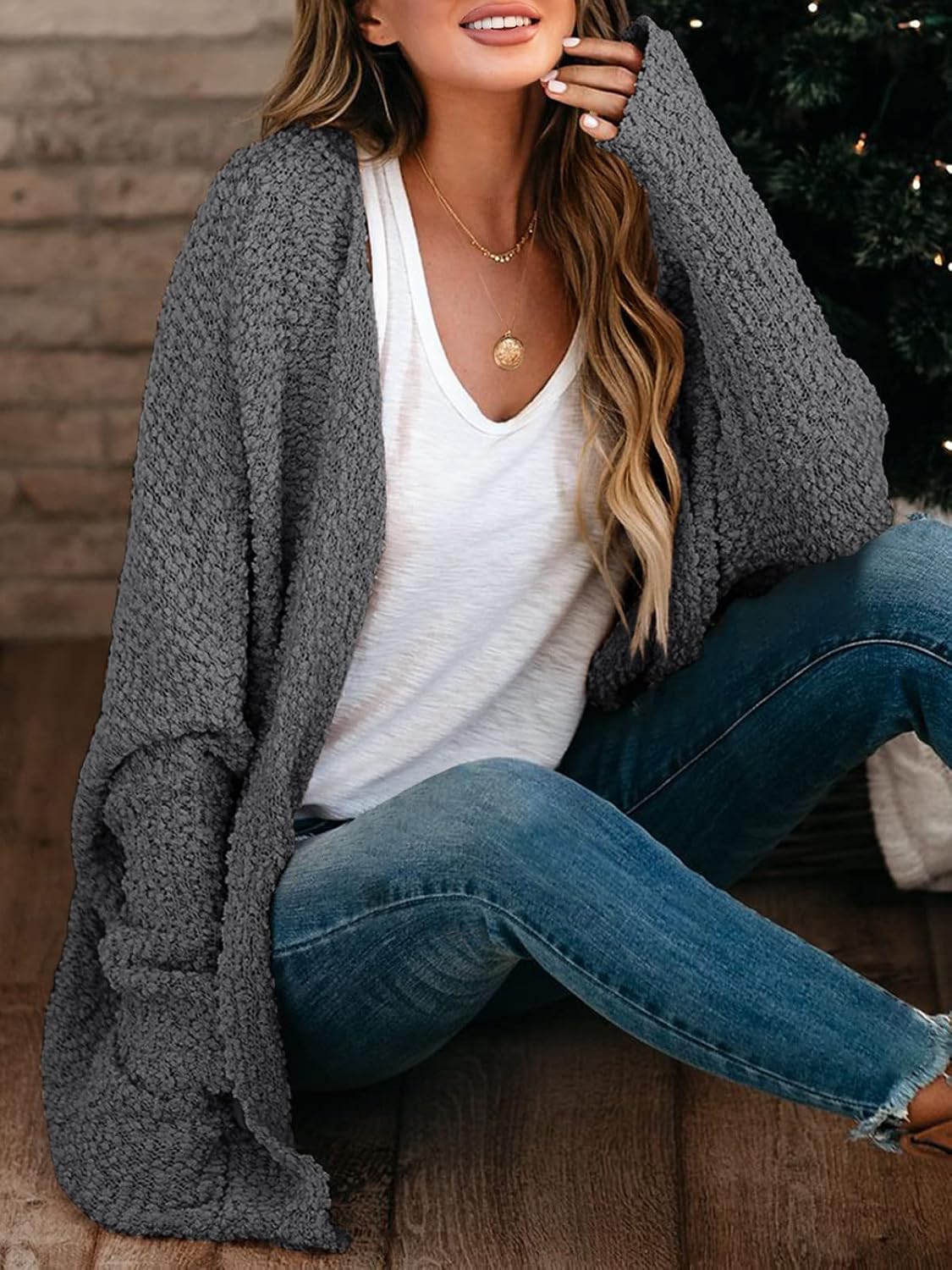 Detalle 2 de Saodimallsu Women's Chunky Cardigan