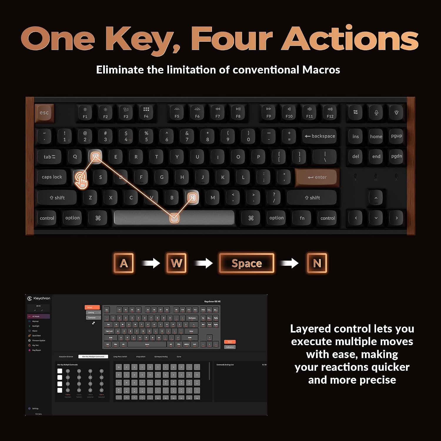 Thumbnail 5 de Keychron K8 HE TKL Wireless Keyboard with Hall Effect Switches, Rapid Trigger & RGB